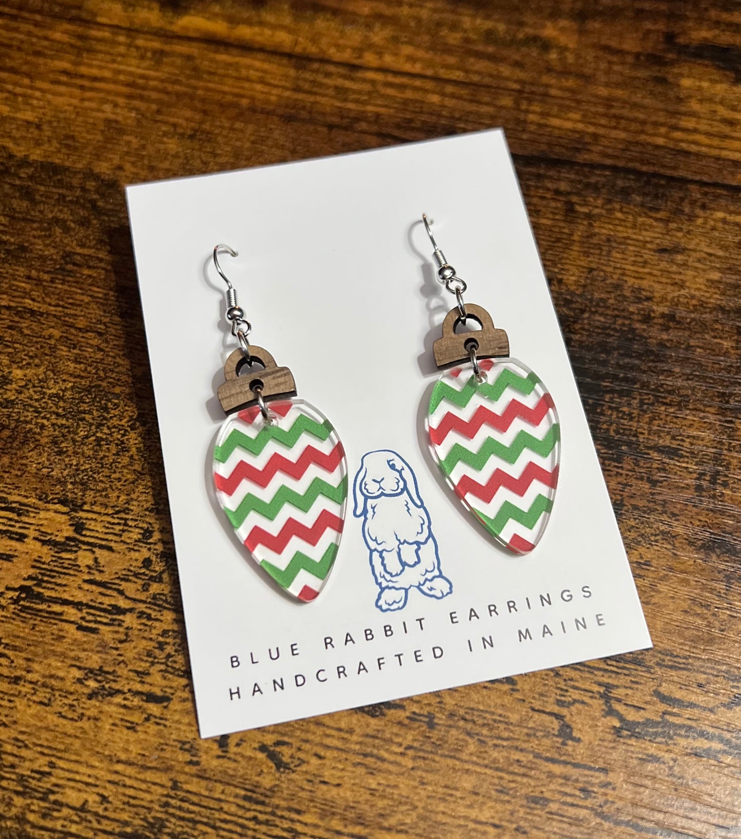 Acrylic Christmas Light Earrings