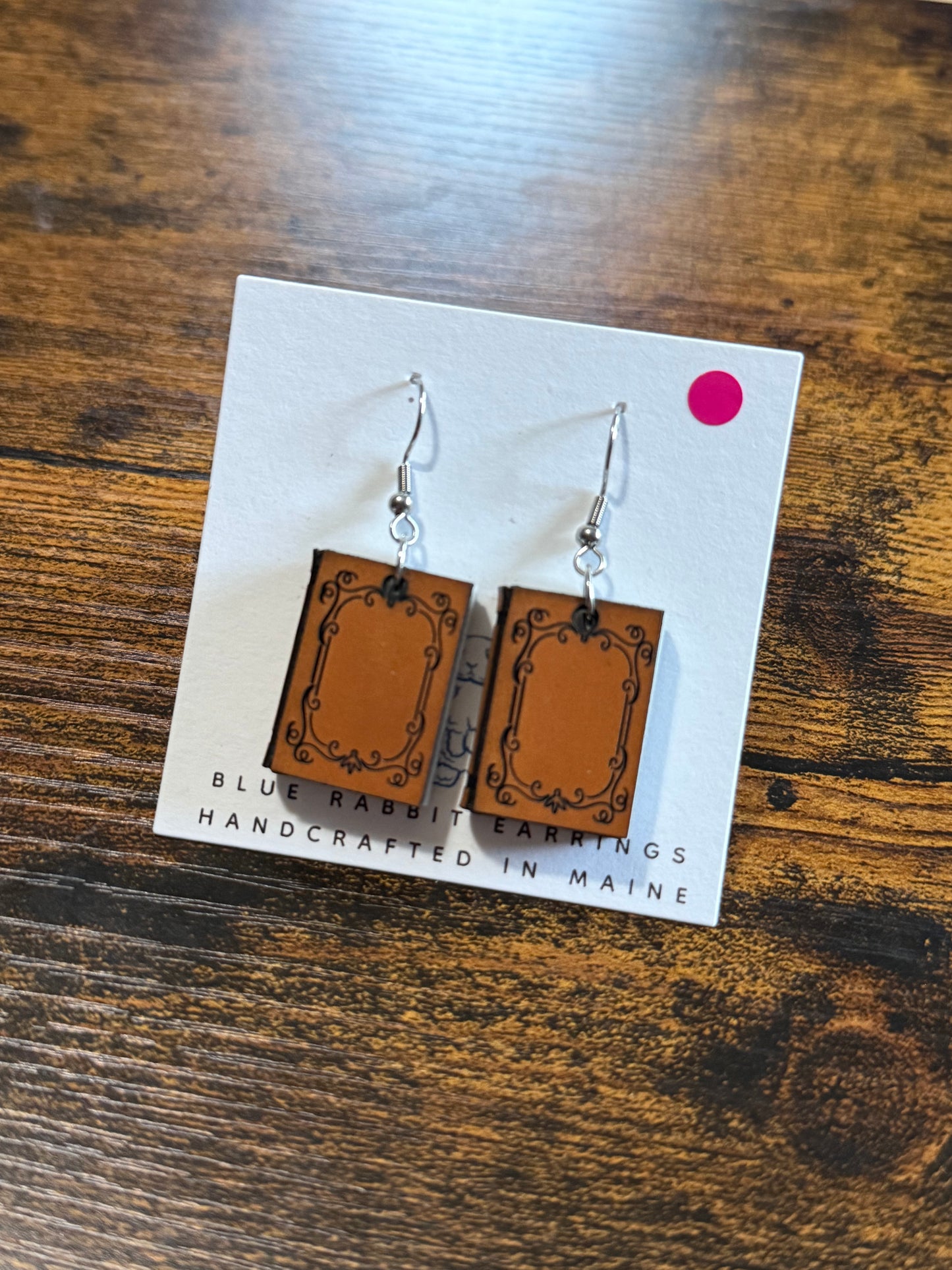 Chestnut Book Earrings