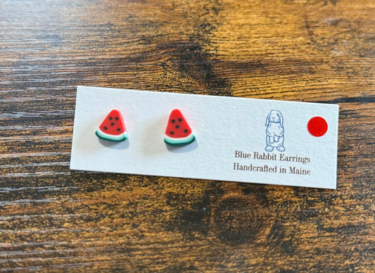 Polymer Clay Watermelon Studs