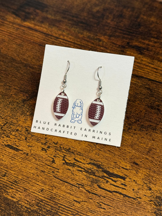 Acrylic Football Earrings