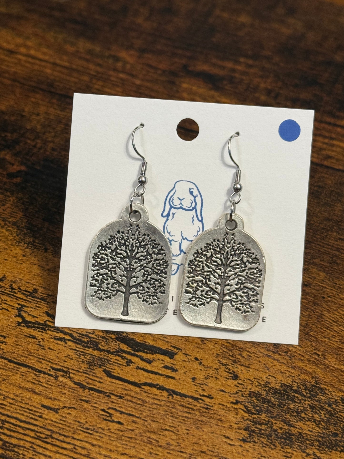 Antique Silver Tree Earrings