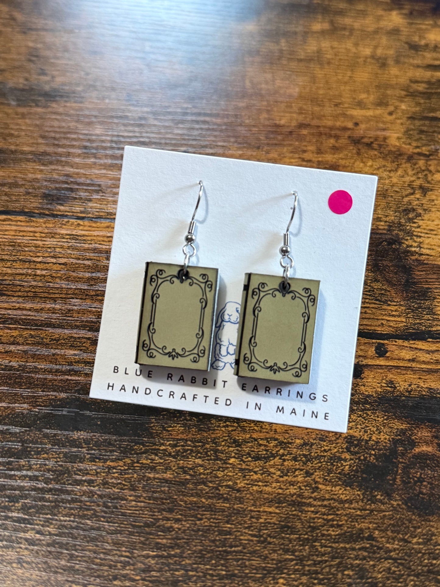 Sage Book Earrings