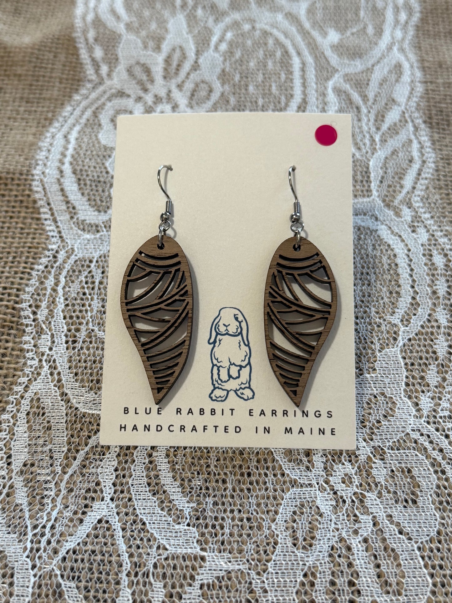 Walnut Wing Design Earrings