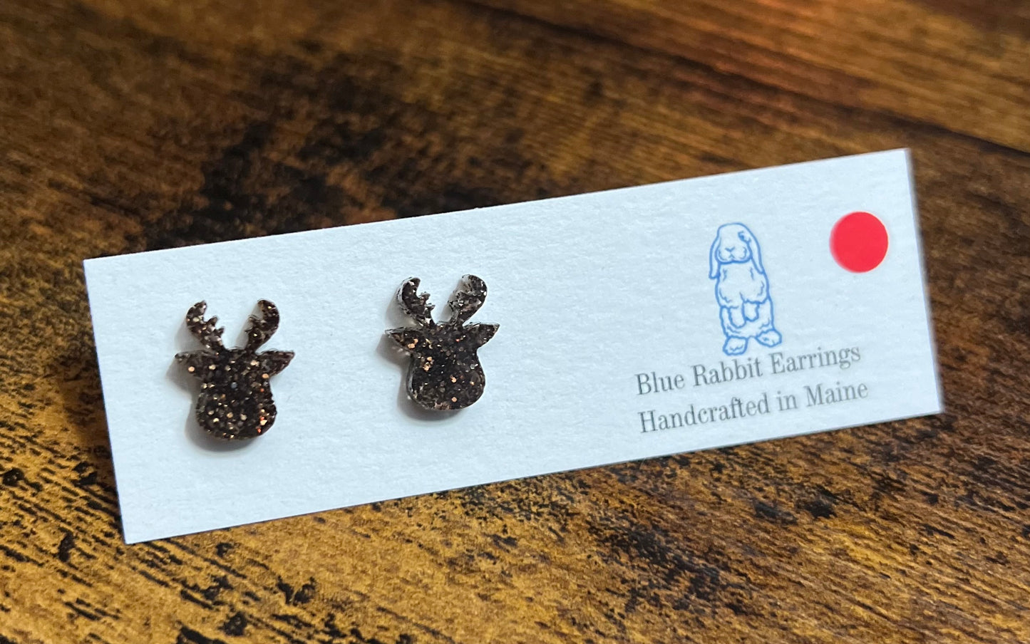 Acrylic Reindeer Studs