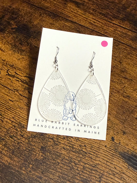 Acrylic Dandelion Earrings