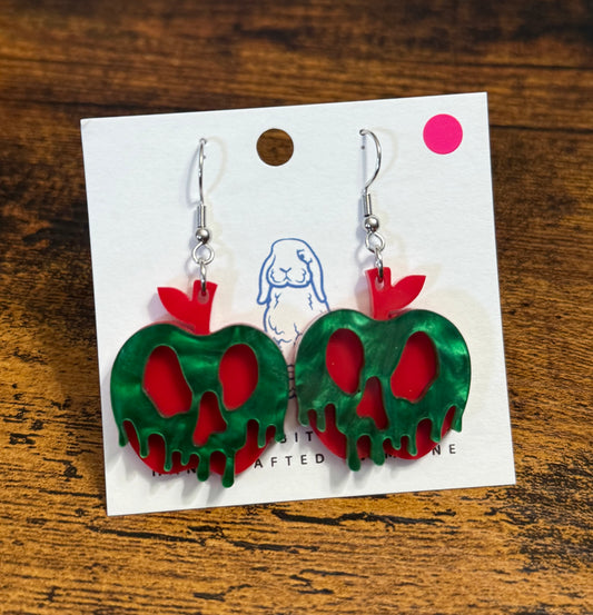 Acrylic Poison Apple Earrings