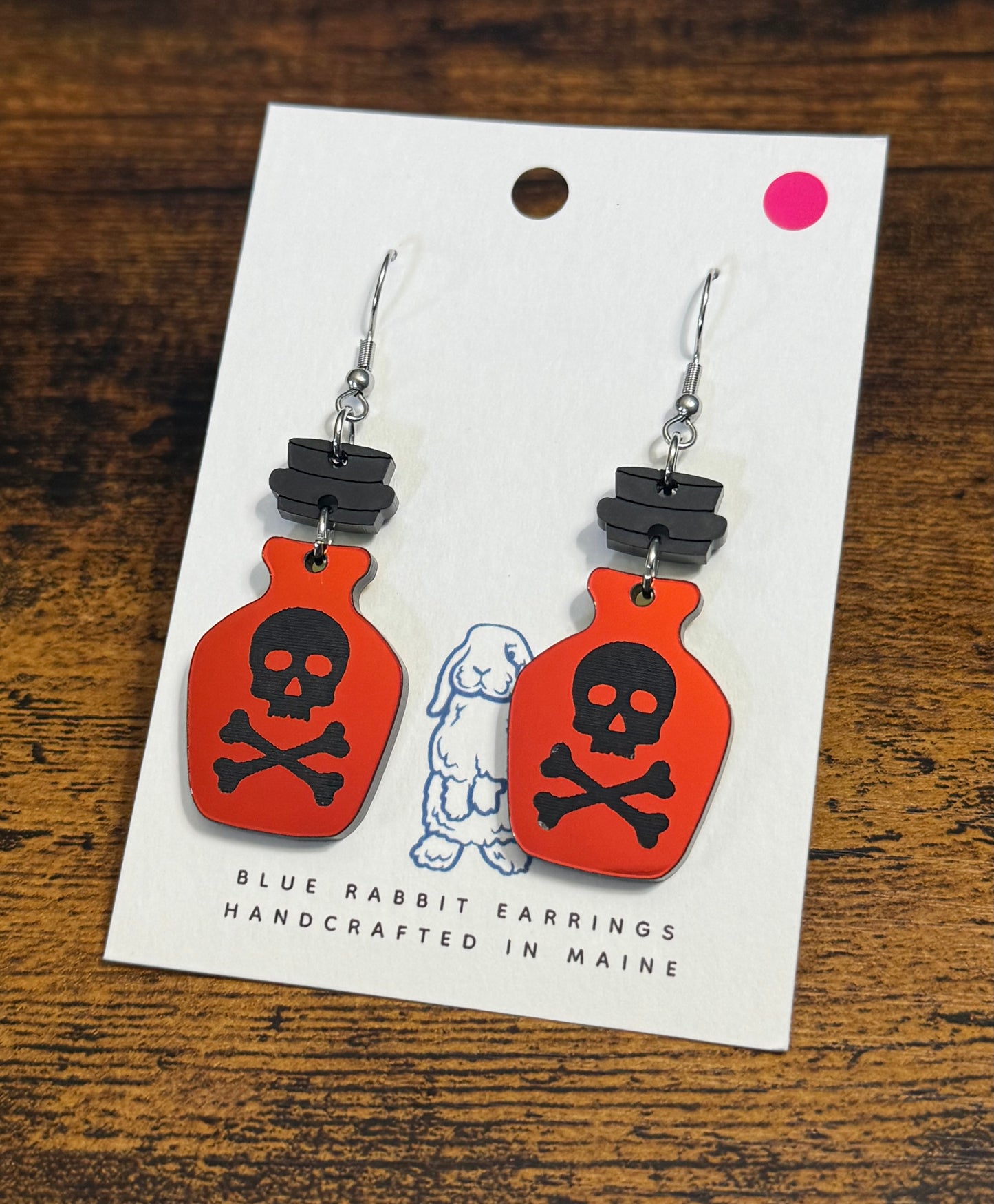 Acrylic Poison Bottle Earrings