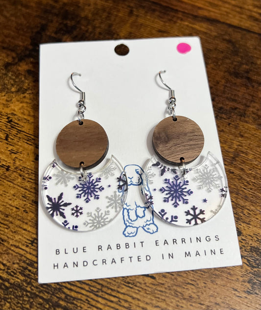 Acrylic Snowflake Earrings