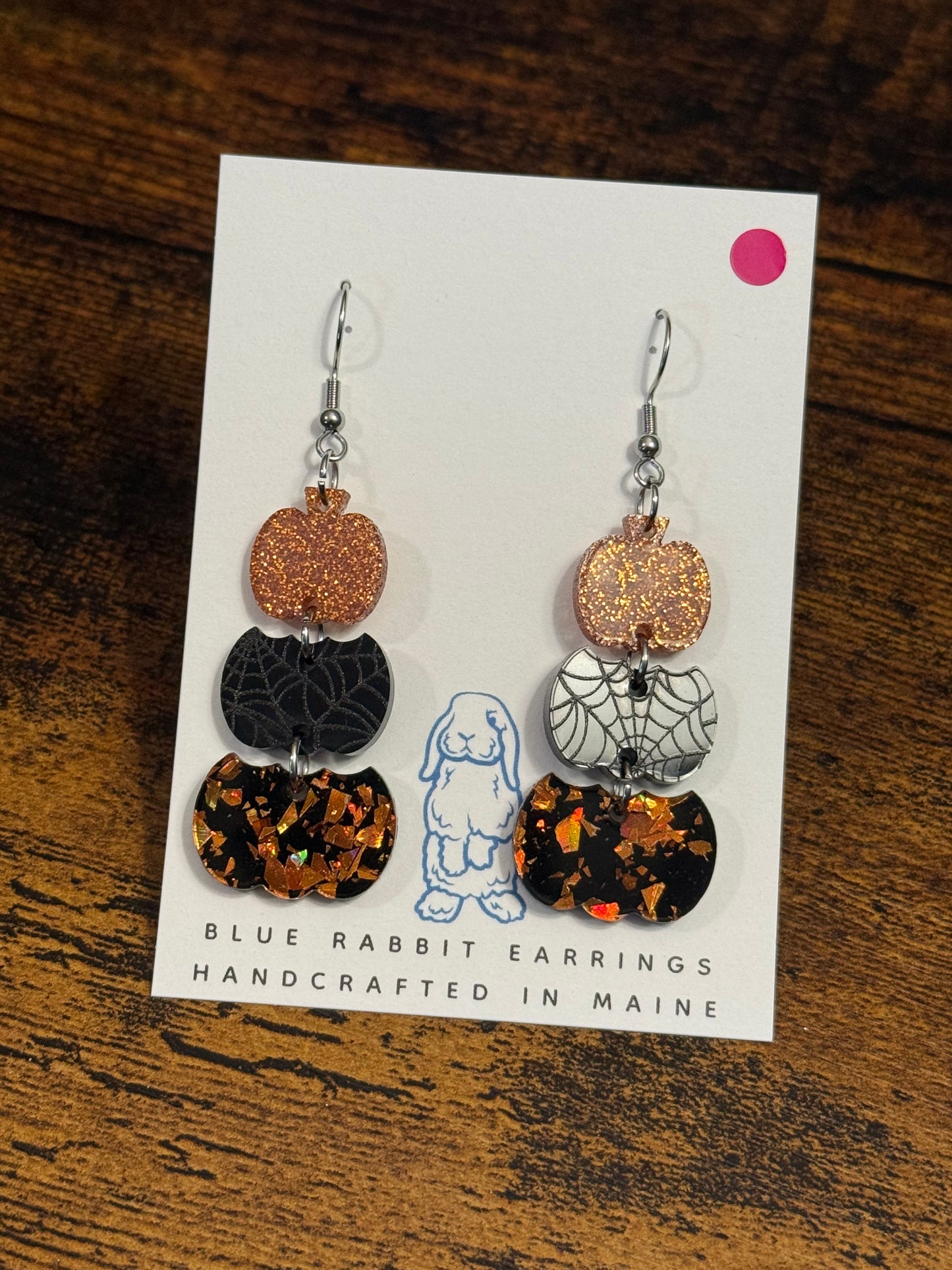 Acrylic Pumpkin Stack Earrings