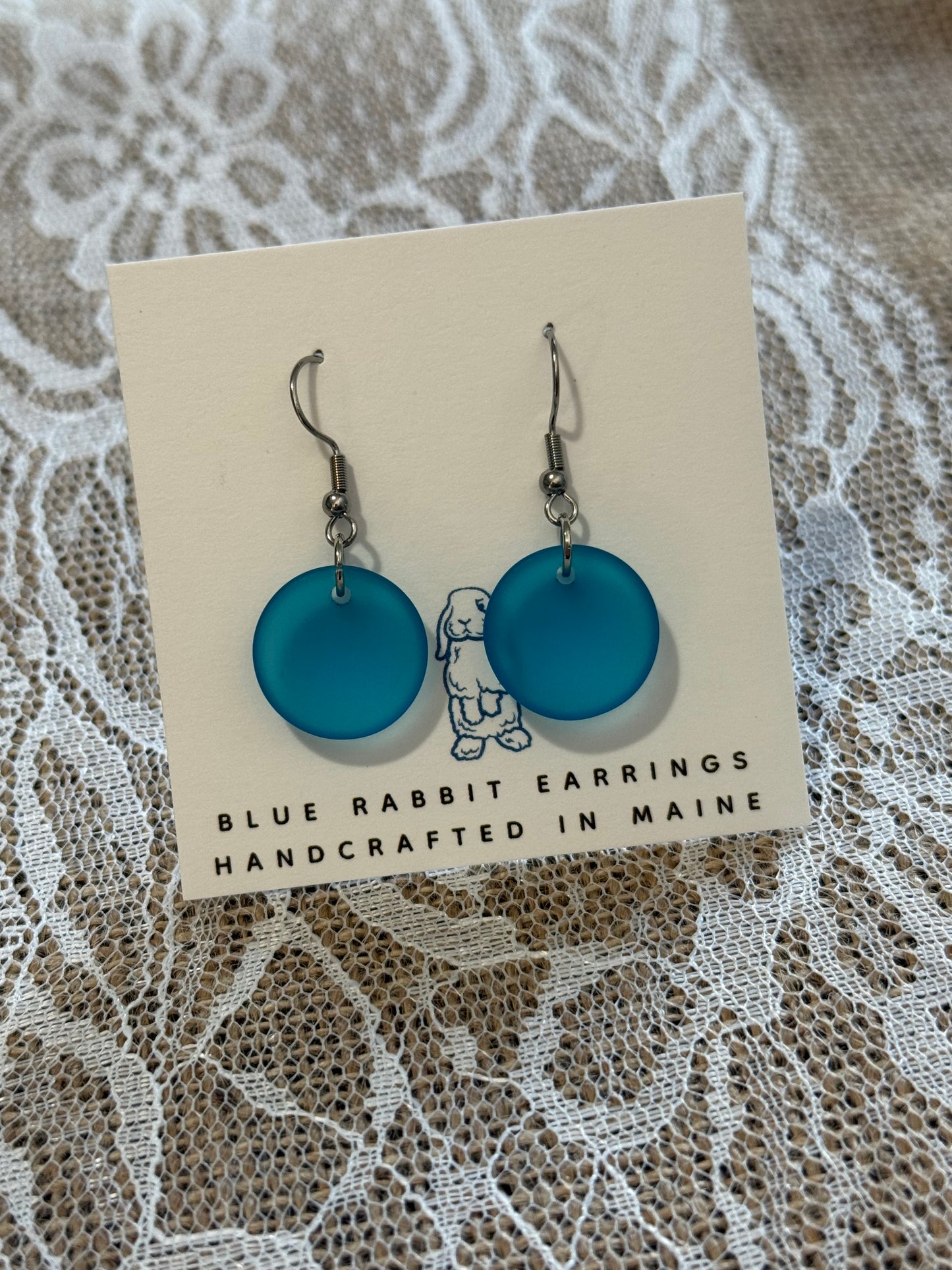 Pacific Blue Sea Glass Earrings