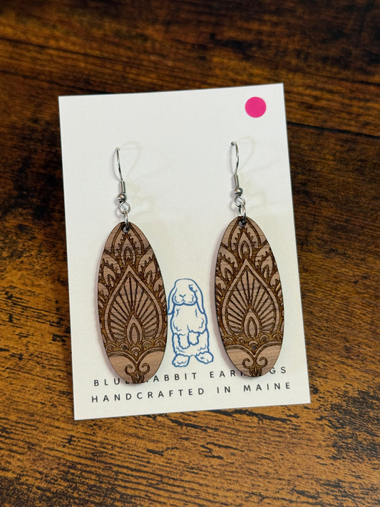 Walnut Mandala Earrings