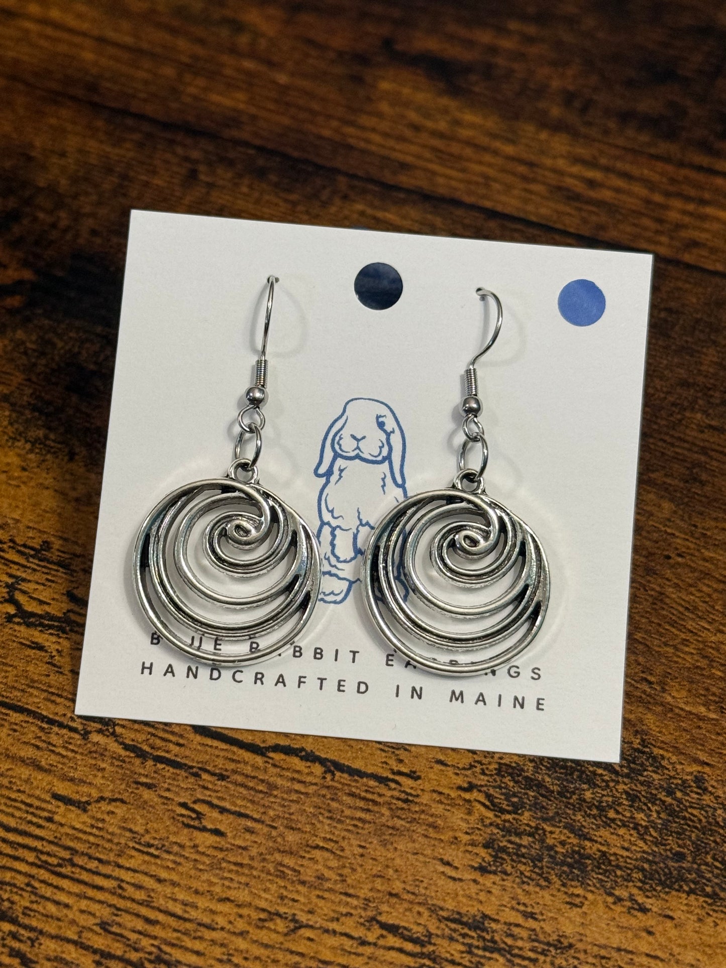 Antique Silver Spiral Earrings