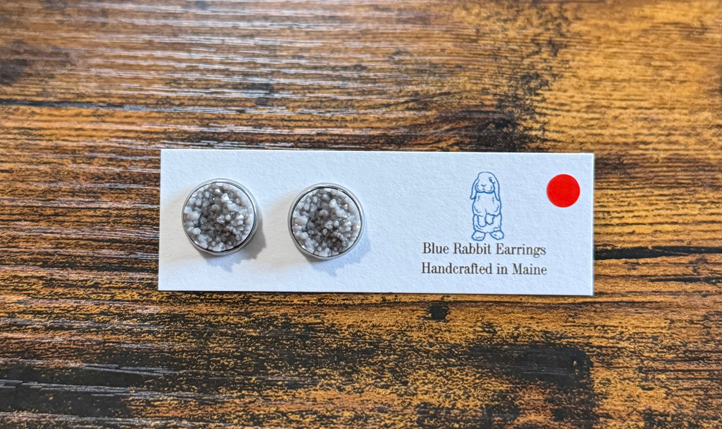 Gray Druzy Studs 12mm