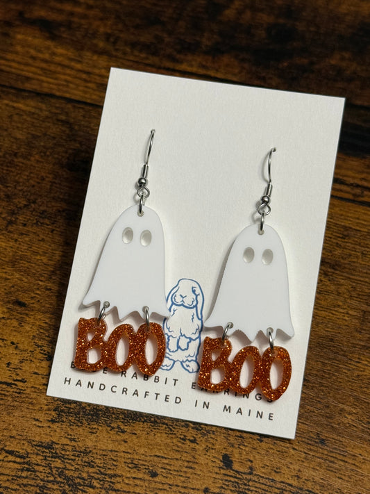 Acrylic Halloween Ghost Earrings