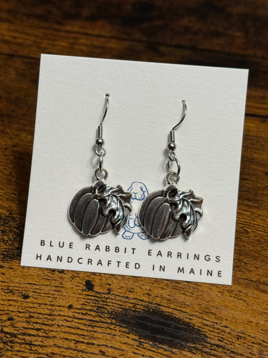 Pewter Pumpkin Earrings