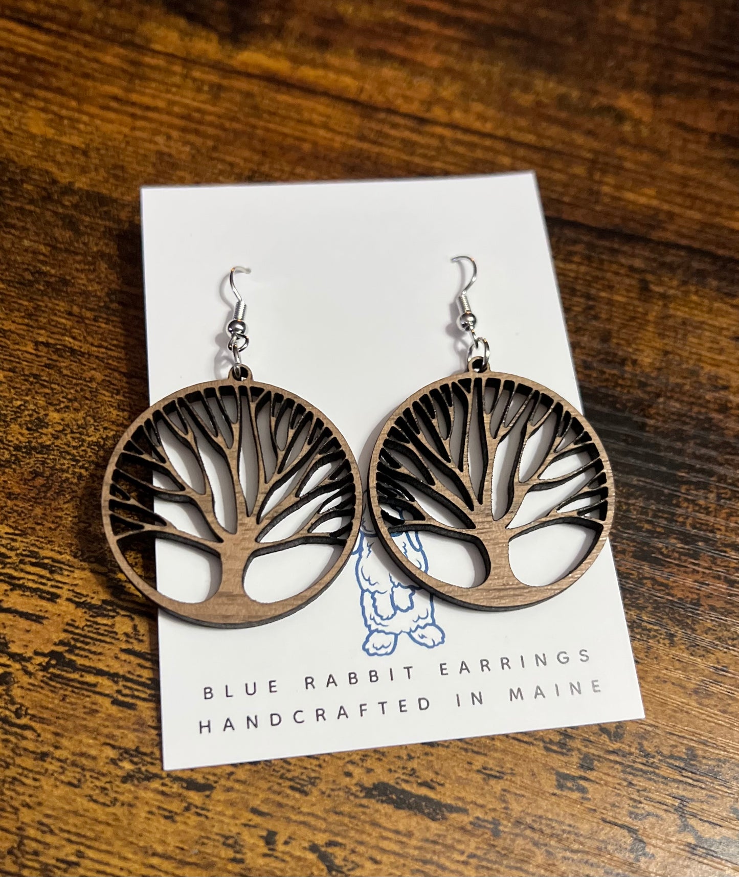 Walnut Tree of Life Earrings