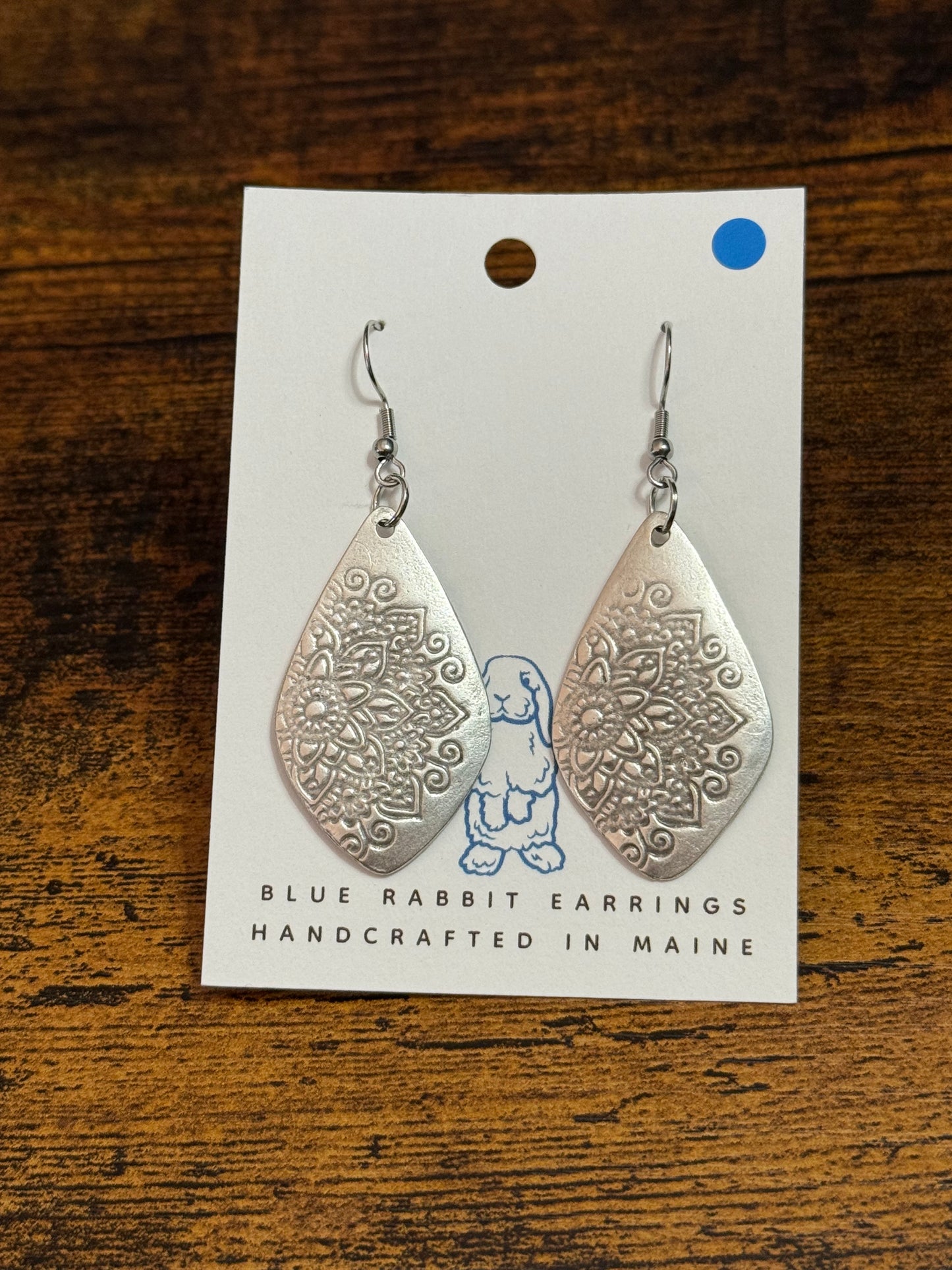 Antique Silver Mandala Earrings