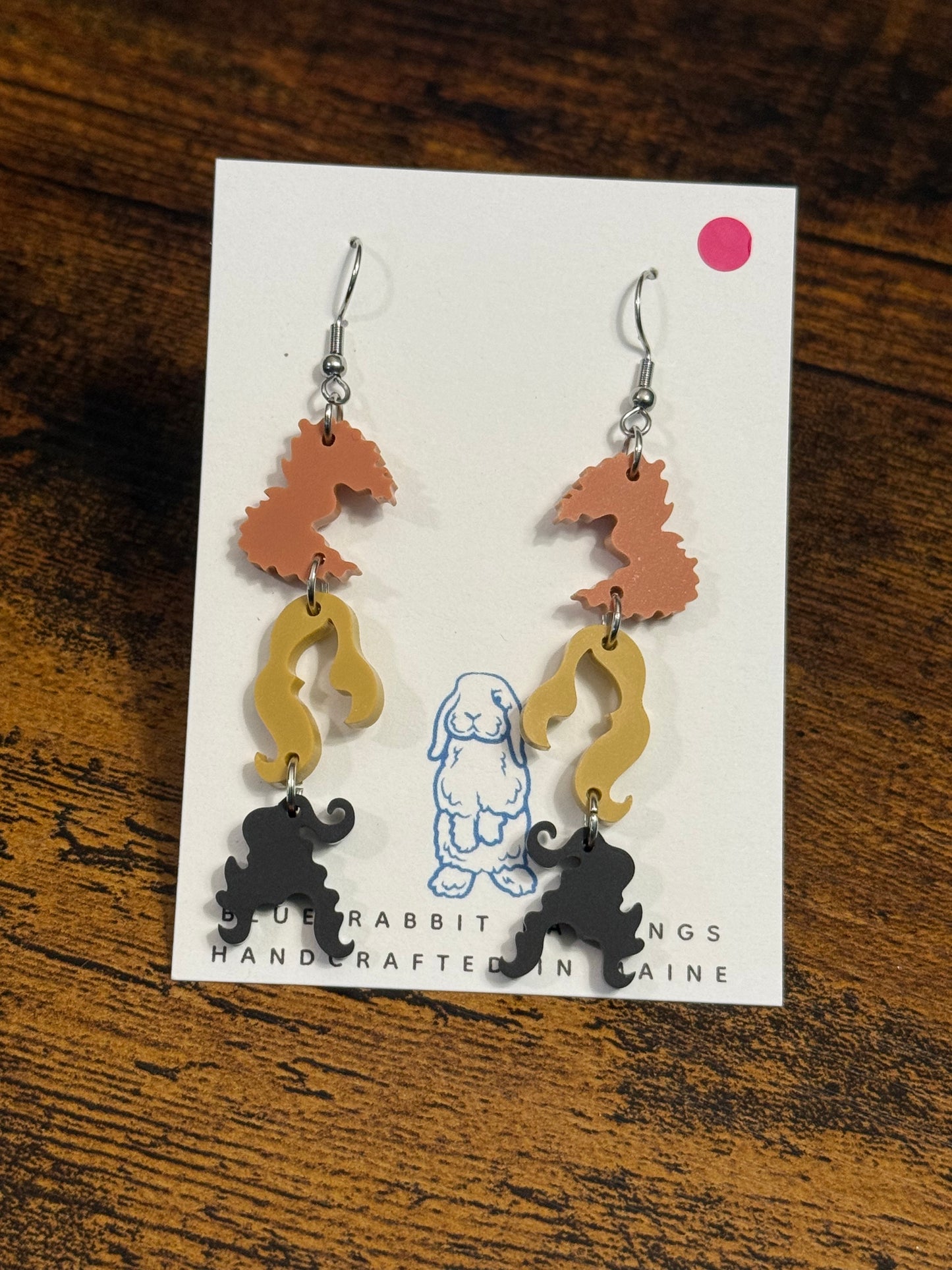 Acrylic 3 Witch Sister Earrings