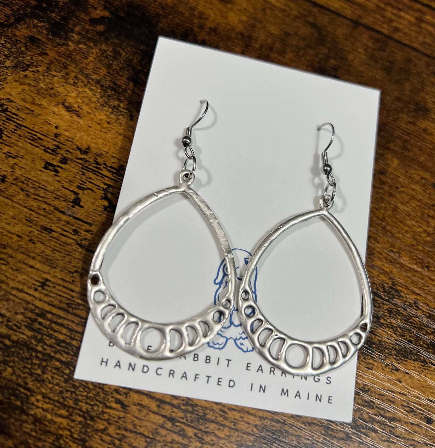 Antique Silver Teardrop Earrings