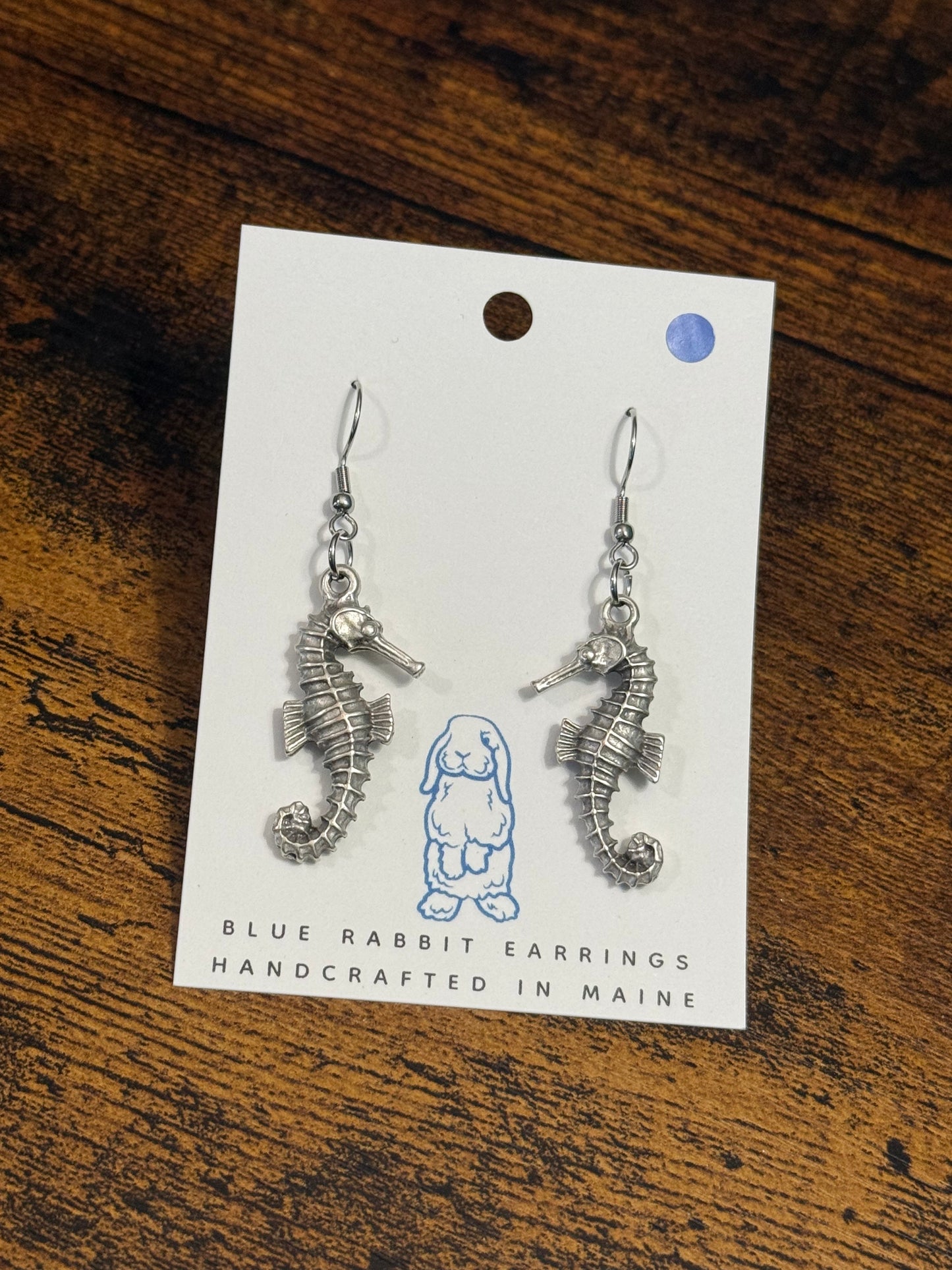 Antique Silver Seahorse Earrings
