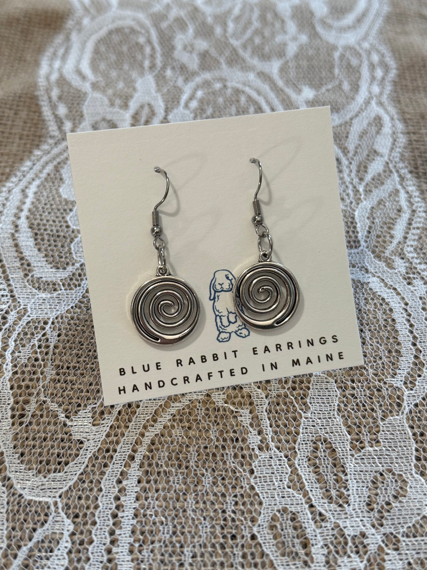 Silver Swirl Earrings