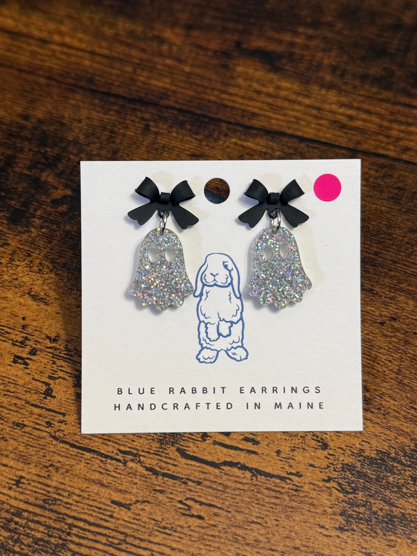 Acrylic Holographic Ghost Earrings