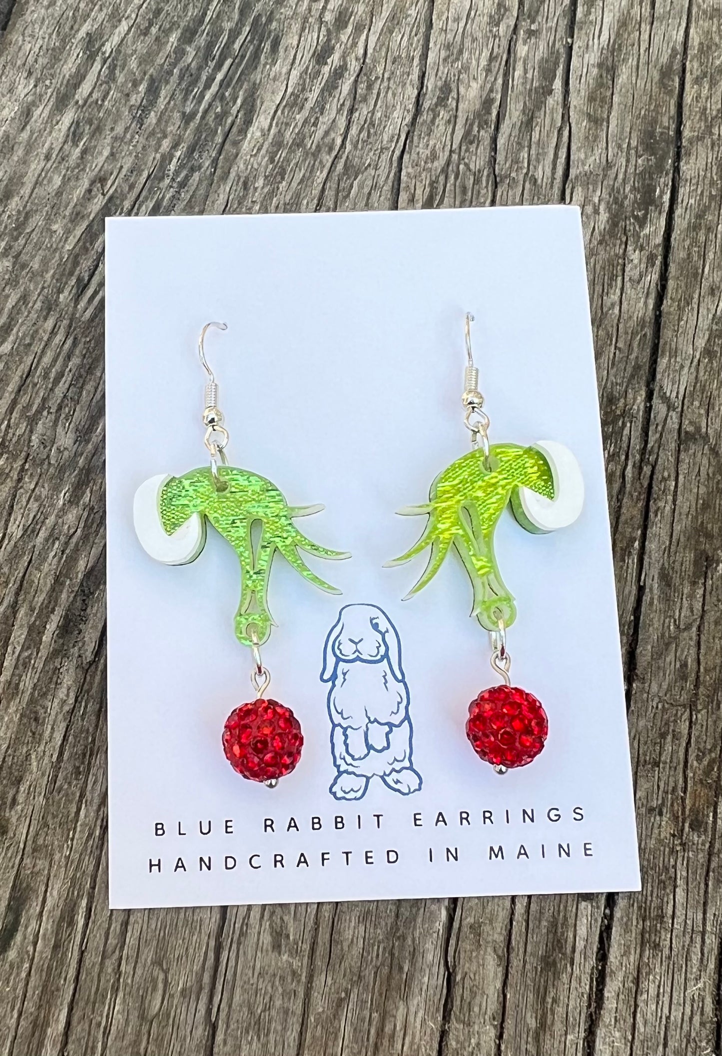 Acrylic Grinch Inspired Earrings