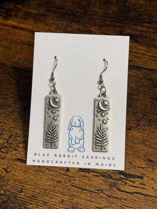 Antique Silver Moon & Star Earrings