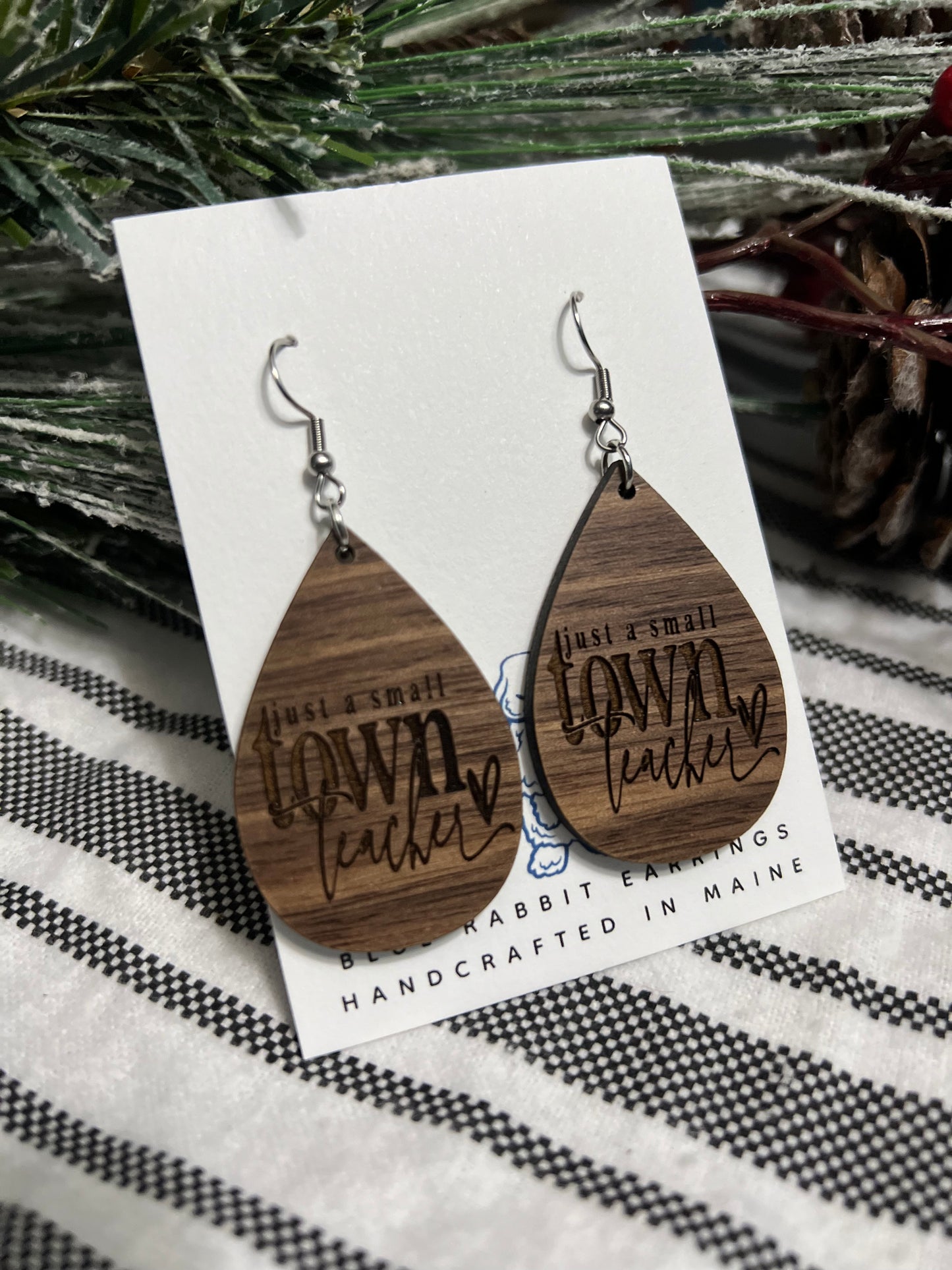 Walnut Teacher Earrings