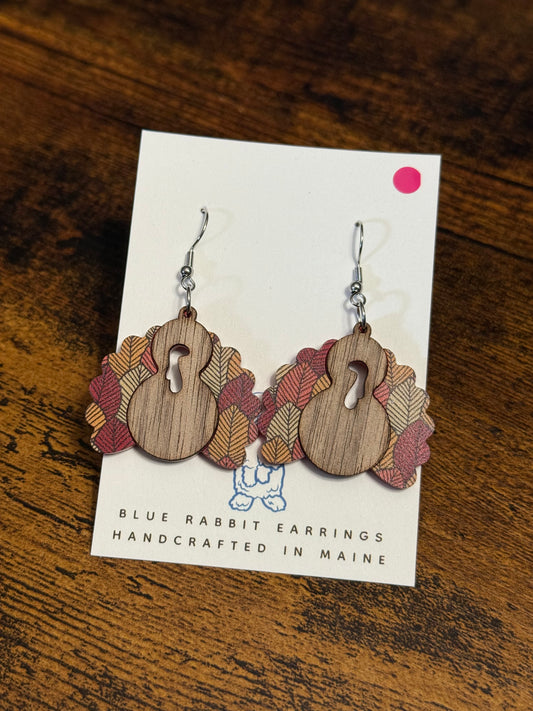 Acrylic Turkey Earrings