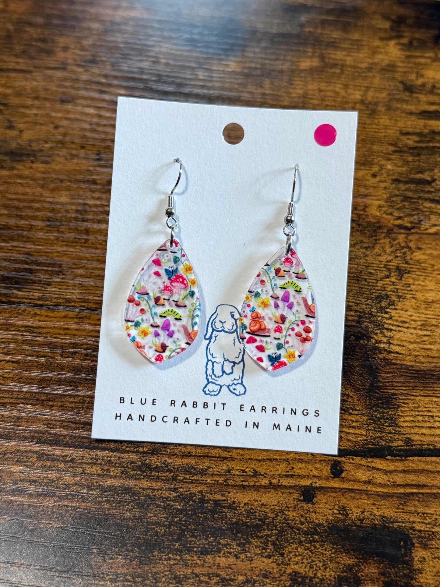 Acrylic Mushroom Earrings