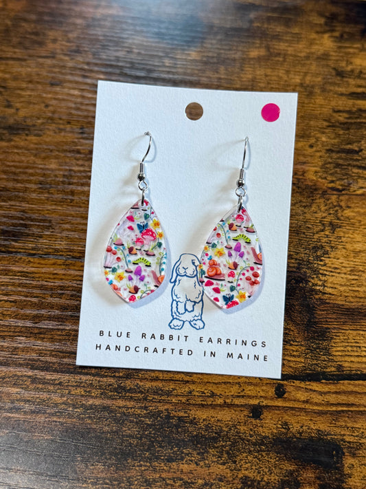 Acrylic Mushroom Earrings