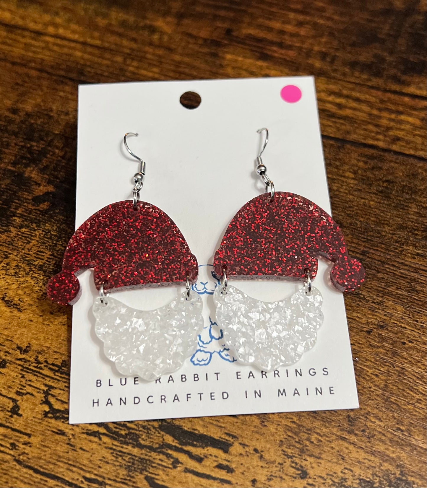 Acrylic Santa Earrings