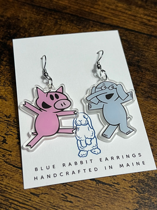 Pig & Elephant Earrings