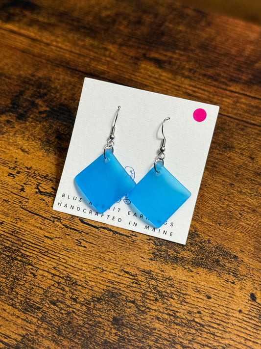 Pacific Blue Sea Glass Earrings