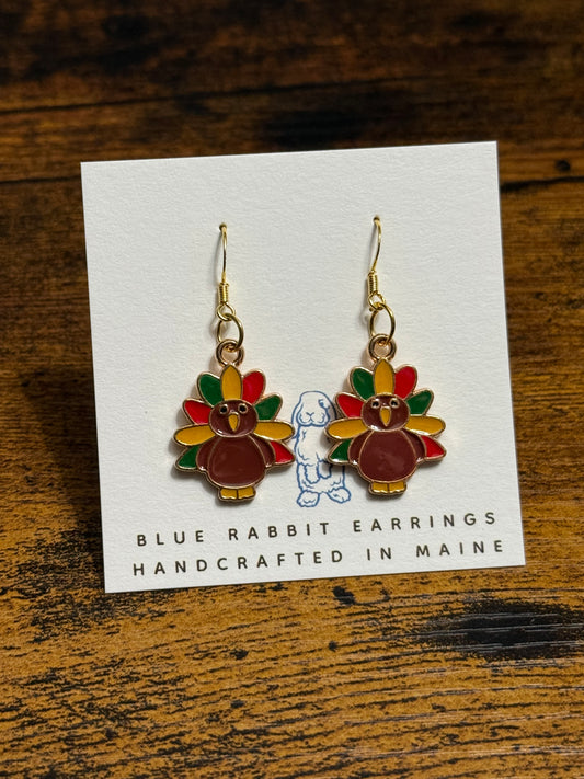 Enamel Turkey Earrings