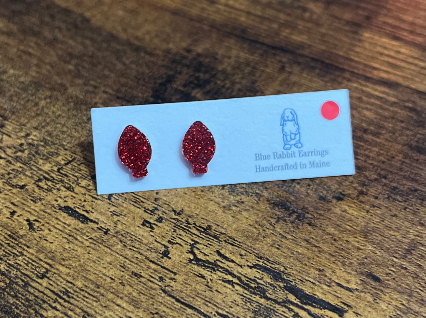 Acrylic Red Bulb Studs