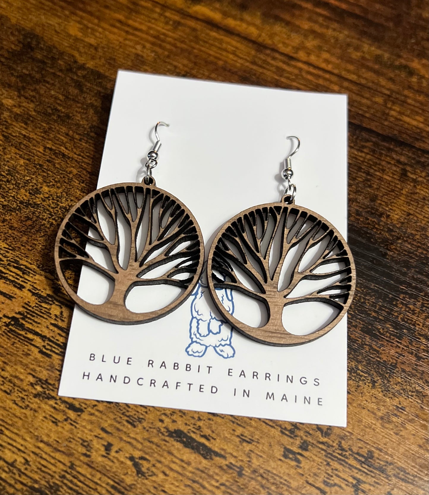 Walnut Tree of Life Earrings