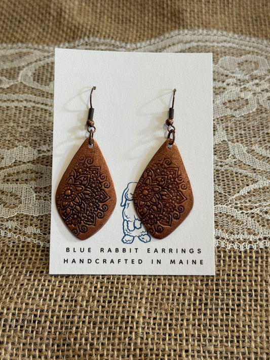 Antique Copper Mandala Earrings