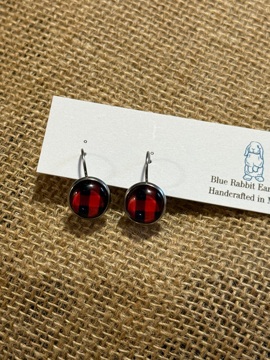 Buffalo Plaid Leverbacks 10mm