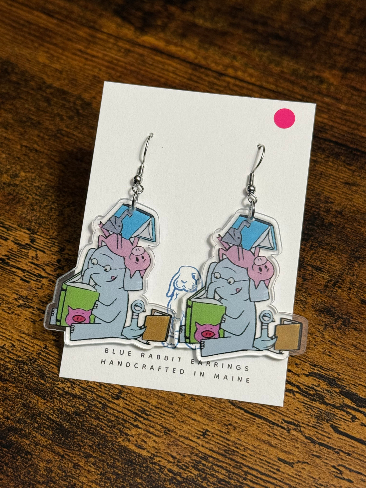 Acrylic Piggie & Friends Earrings