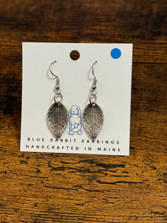 Antique Silver Leaf Earrings