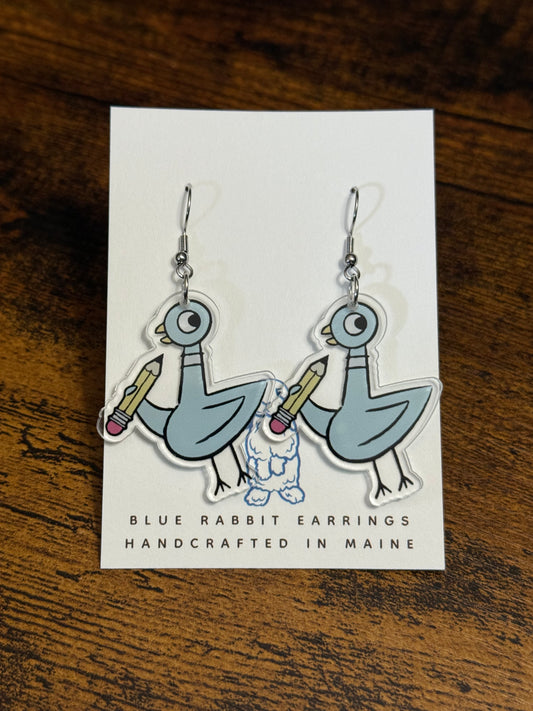 Acrylic Pigeon Earrings #2