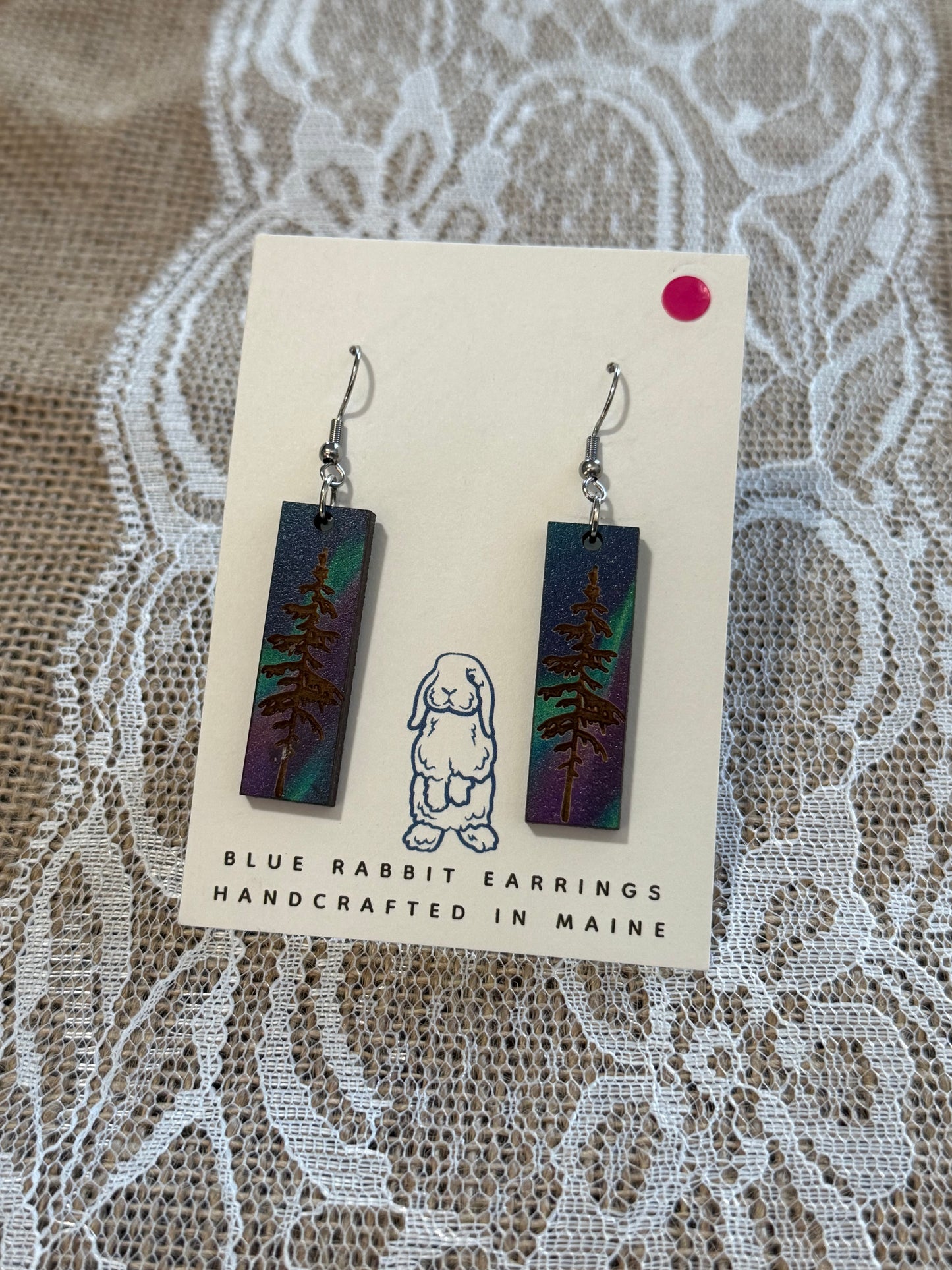 Wood Northern Lights Earrings