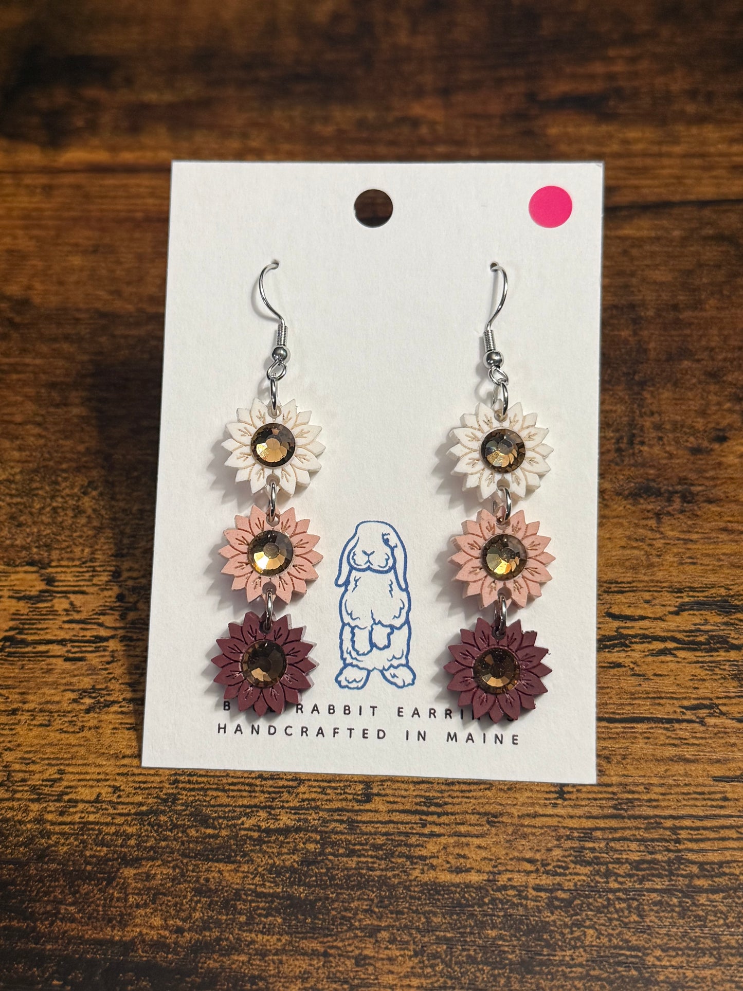 Acrylic Sunflower Earrings