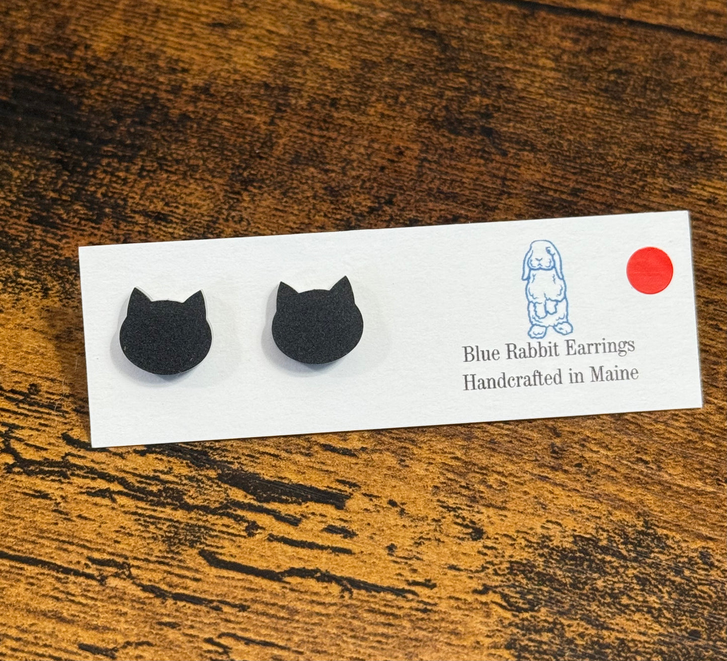 Acrylic Black Cat Studs