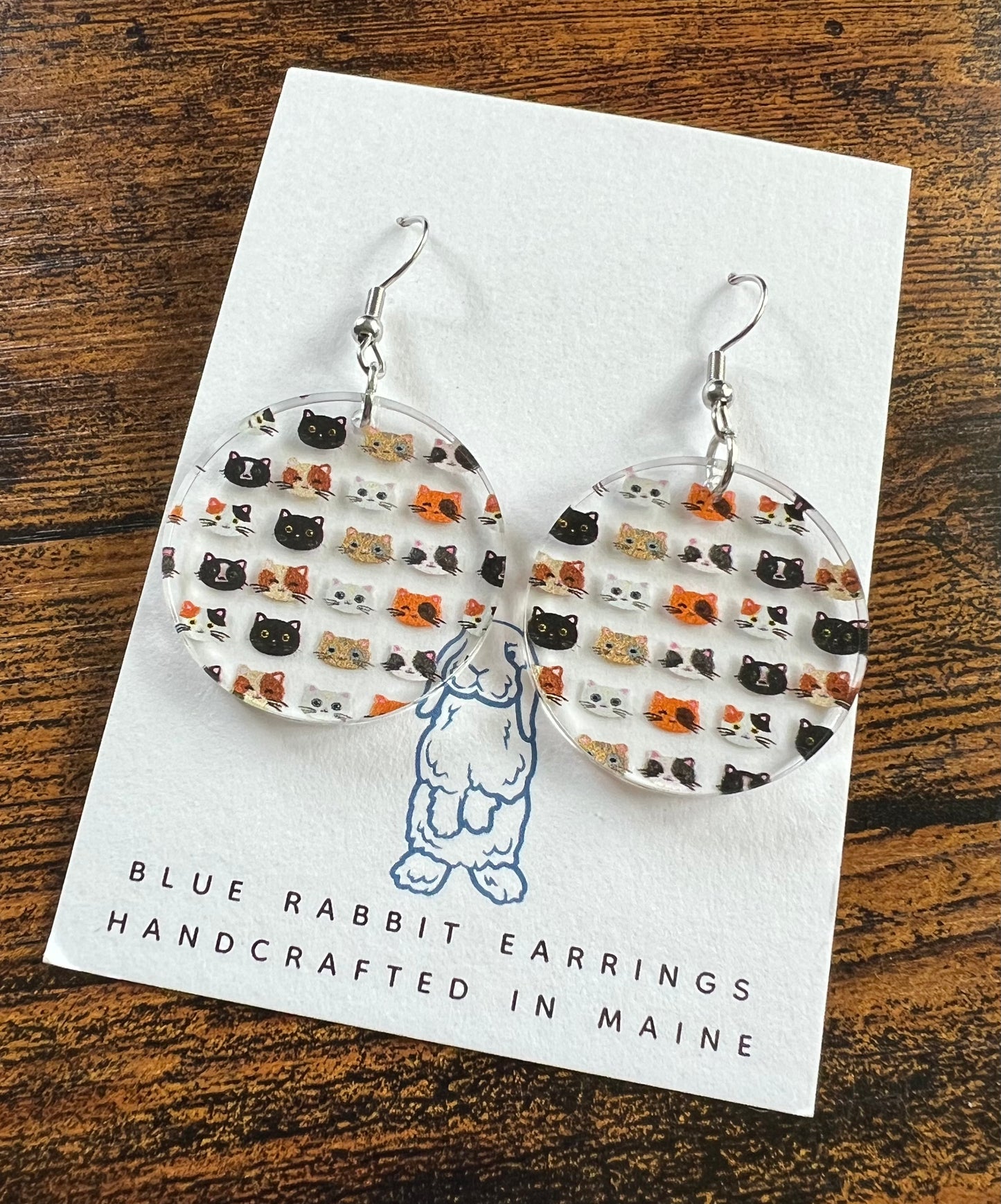 Acrylic Cat Earrings