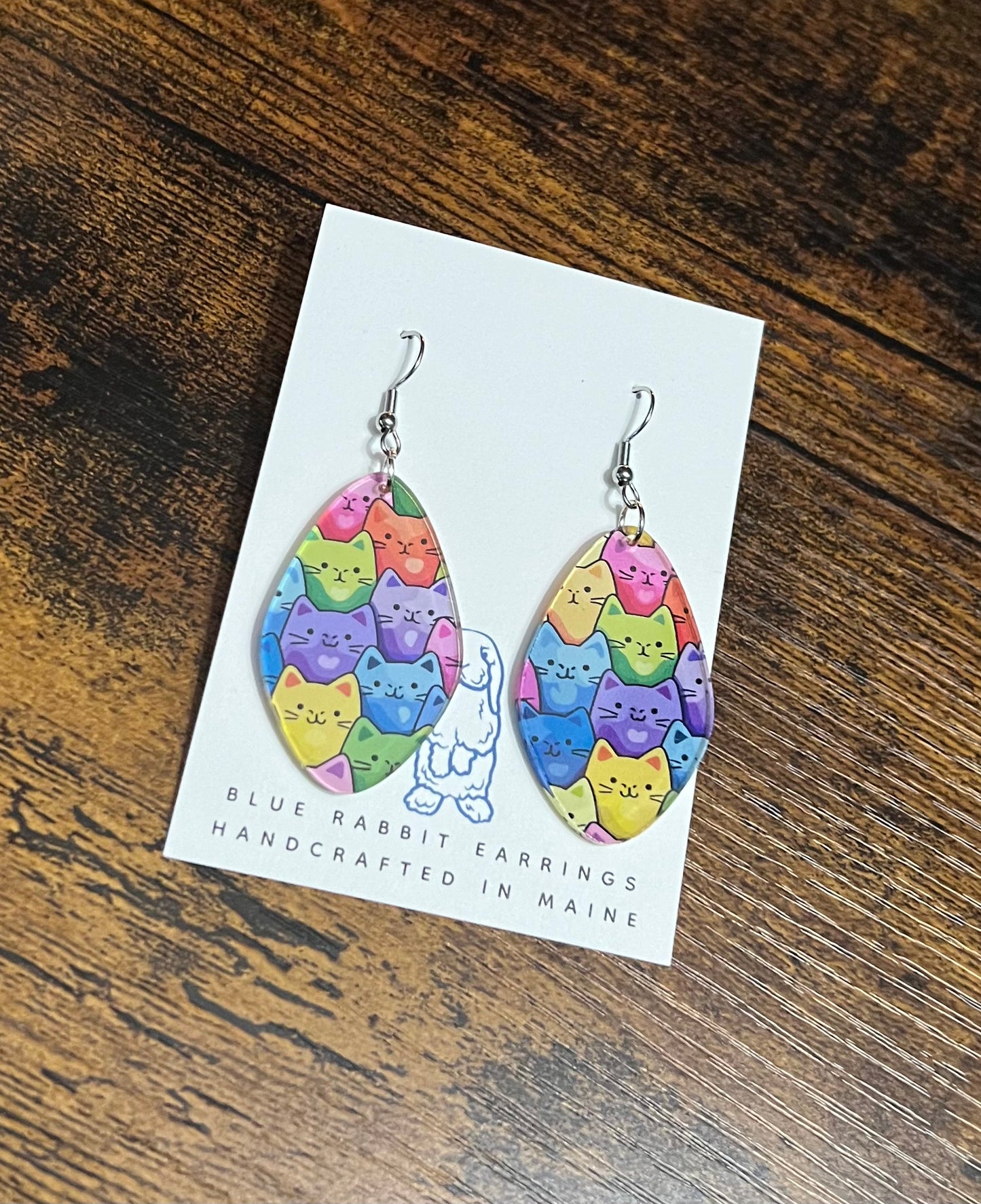 Acrylic Cat Earrings