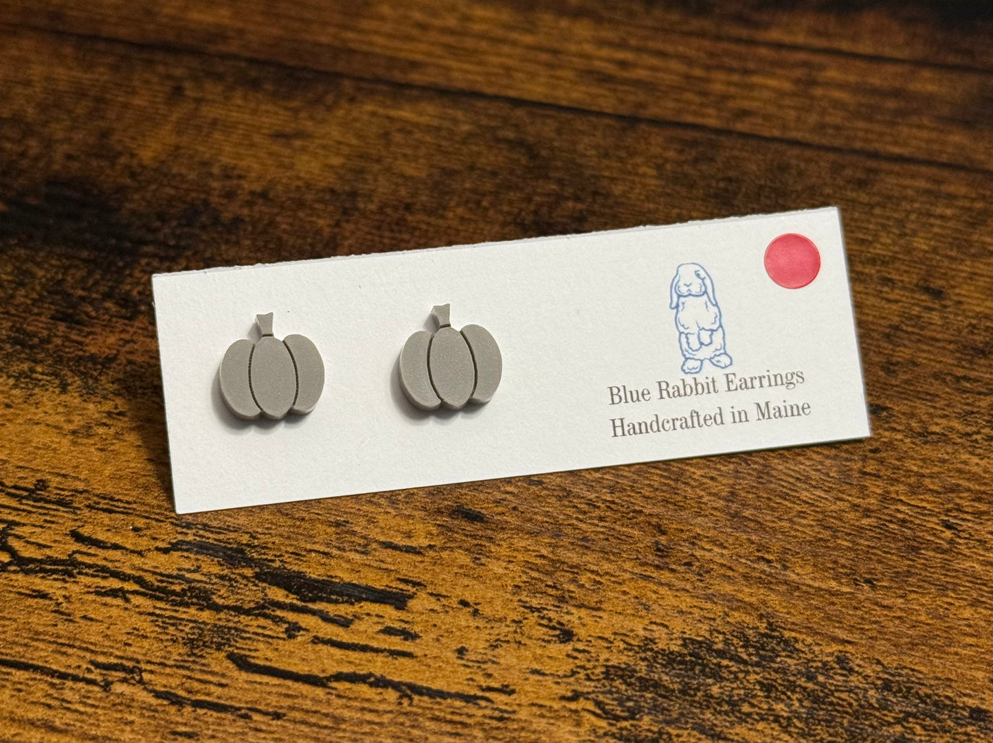Acrylic Gray Pumpkin Studs