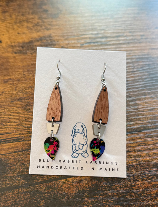 Acrylic Paint Brush Earrings